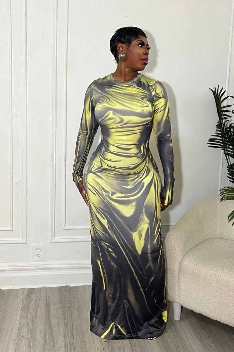 Aqua Metallic Dress Black Friday